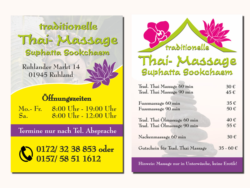 Thai-Massage Suphatta Sookchaem Flyer