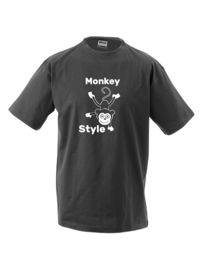 T-Shirt Monkey Style graphit