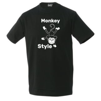 T-Shirt Monkey Style schwarz